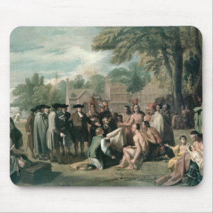 Mousepad O Tratado de William Penn com os indianos dentro