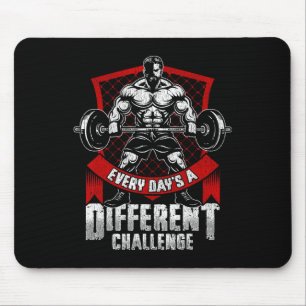 Mousepad O treino de peso a cada dia é diferente
