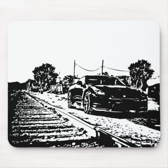 Mousepad O trem da skyline segue o tiro (Frente)