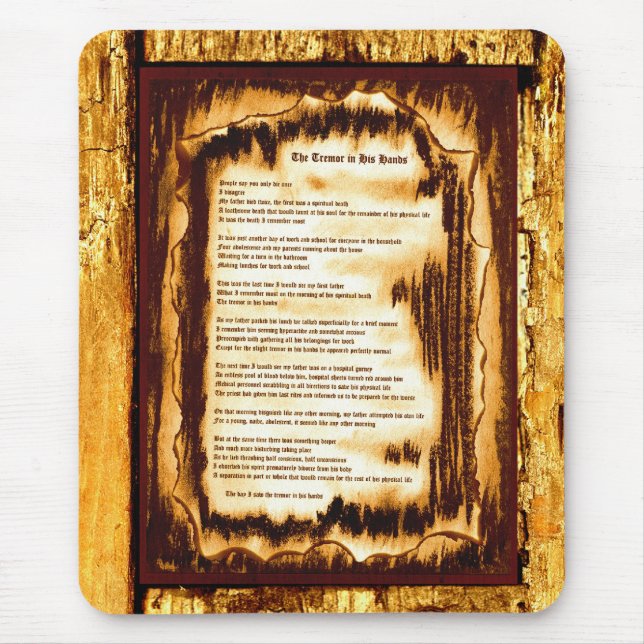 Mousepad O Tremor Em Suas Mãos (Frente)