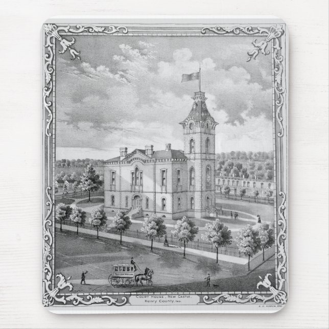 Mousepad O tribunal novo 1875 do castelo (Frente)