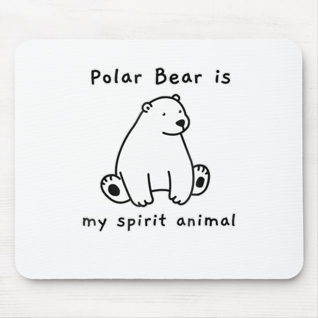 Mousepad O Urso Polar Bonito É O Meu Bebê Animal Espirituos (Frente)