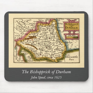 Mousepad O velho mapa de Durham County England