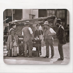Mousepad O vendedor do marisco, 'da vida de rua em Lond