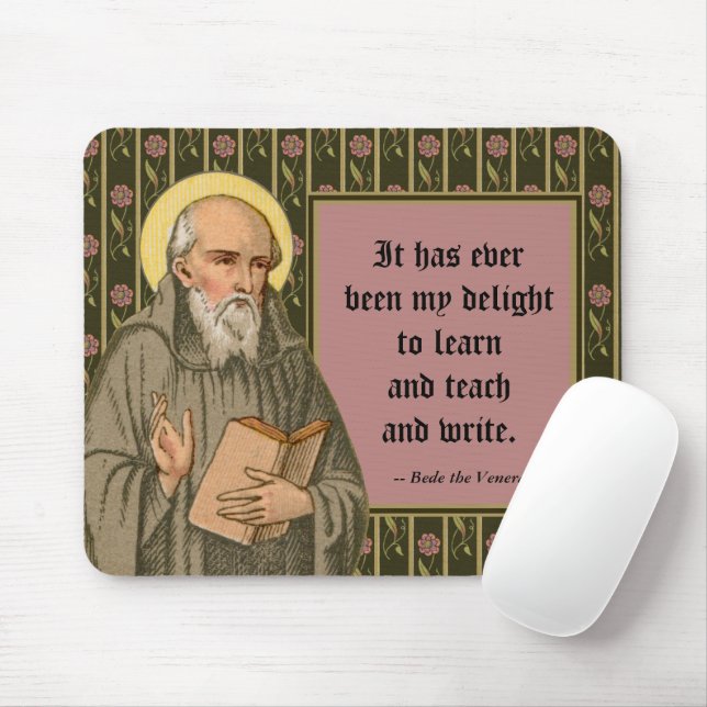 Mousepad O Venerável Bede Pregando (P 008; Citação) (Com mouse)