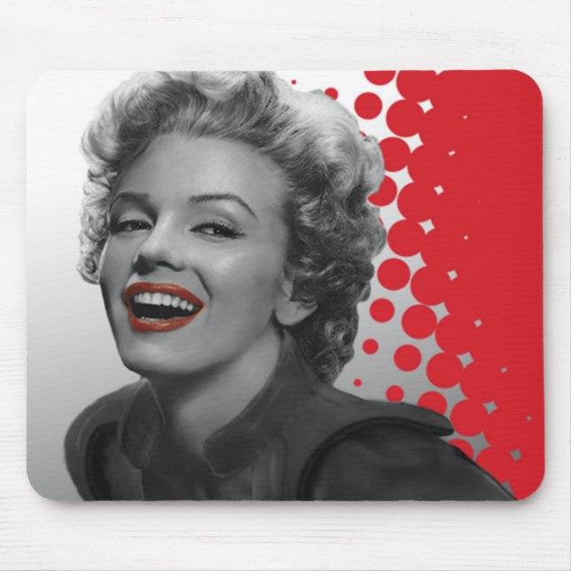 Mousepad O vermelho pontilha Marilyn (Frente)