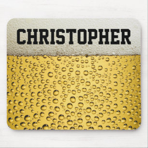 Mousepad O vidro de cerveja personaliza