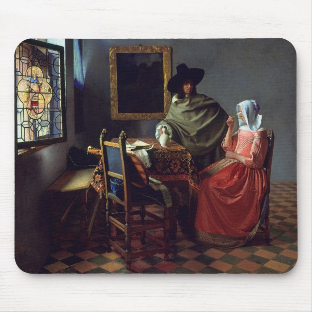 Mousepad O Vidro do Vinho, Jan Vermeer (Frente)