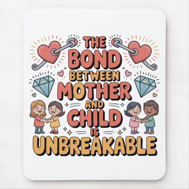 Mousepad O vínculo entre mãe e filho é inquebrável (Frente)