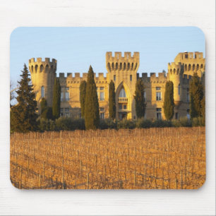 Mousepad O vinhedo com videiras do syrah e o castelo