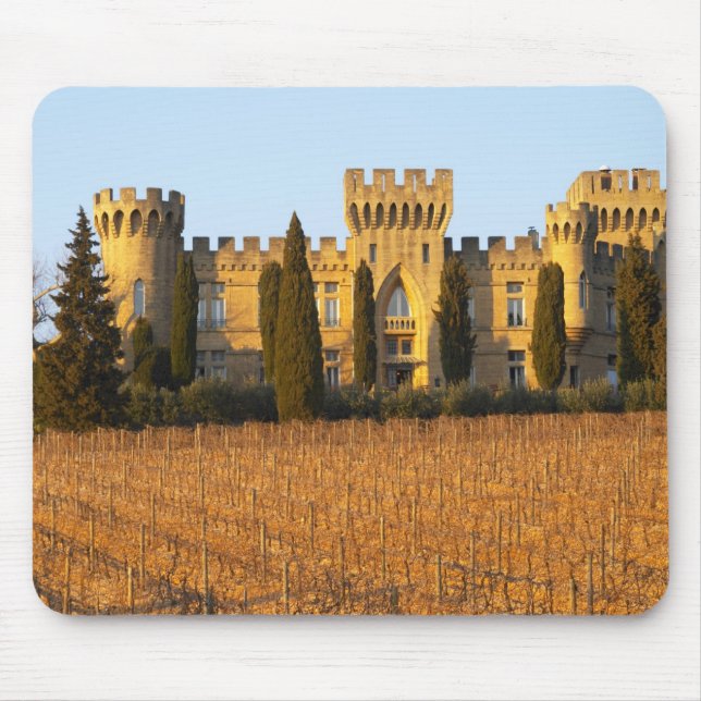 Mousepad O vinhedo com videiras do syrah e o castelo (Frente)