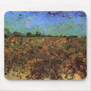 Mousepad O Vinhedo Verde por Vincent van Gogh