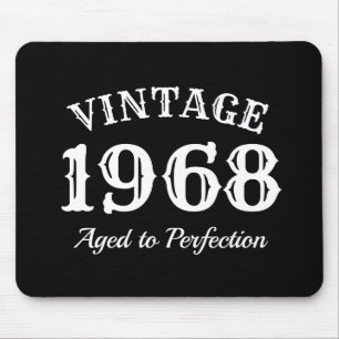 Mousepad O vintage 1968 envelheceu presente de aniversário
