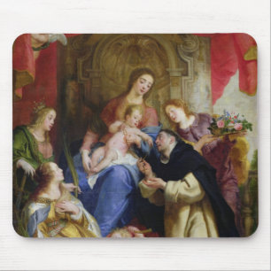 Mousepad O Virgin que oferece o rosário