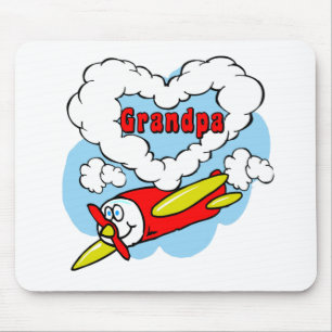 Mousepad O vovô do amor caçoa o avião