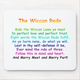 Mousepad O Wiccan Rede