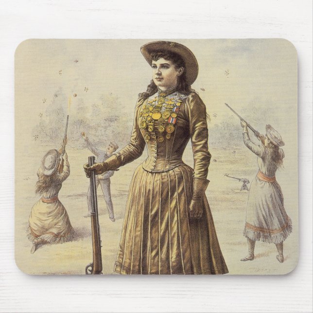 Mousepad O Wild West Show de Buffalo Bill com Annie Oakley (Frente)