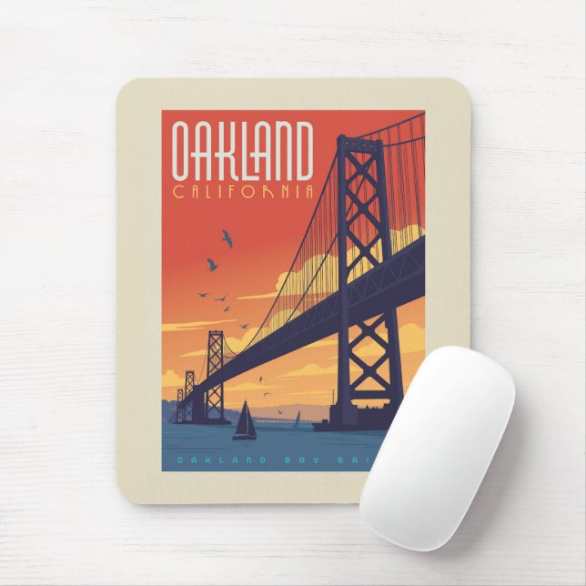 Mousepad Oakland, Califórnia (Com mouse)