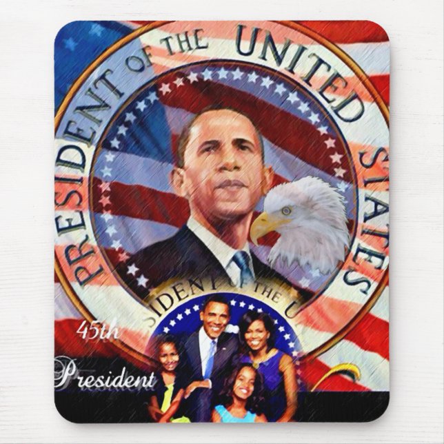 Mousepad Obama, 45º Presidente dos Estados Unidos_ (Frente)