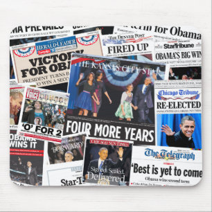 Mousepad Obama ganha a colagem de Front Page da Re-Eleiçã