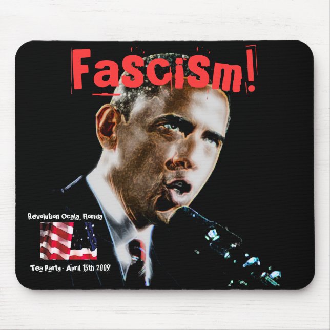 Mousepad Obama, OldGlory, tea party da revolução (Frente)