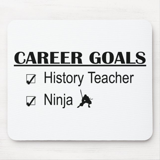 Mousepad Objetivos da carreira de Ninja - professor da (Frente)