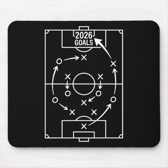 Mousepad Objetivos de 2026 Estratégia de Futebol  (Frente)