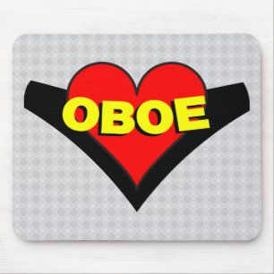 Mousepad Oboe Over Heart