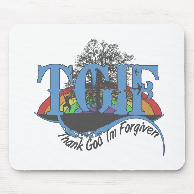 Mousepad Obrigado Deus, sou perdoado pelo TGIF (Frente)