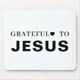 Mousepad Obrigado Jesus Fé Cristã Moderna Coração