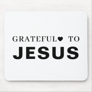 Mousepad Obrigado Jesus Fé Cristã Moderna Coração