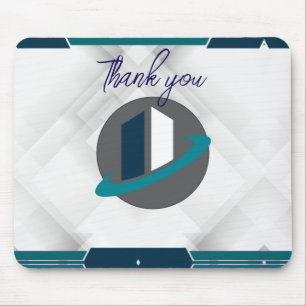 Mousepad Obrigado & Logotipo branco