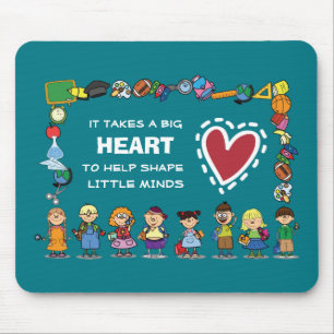 Mousepad Obrigado, Professor. Crianças da escola ganham mu