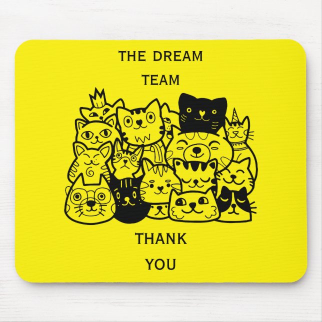 Mousepad Obrigados da equipe corporativa (Frente)