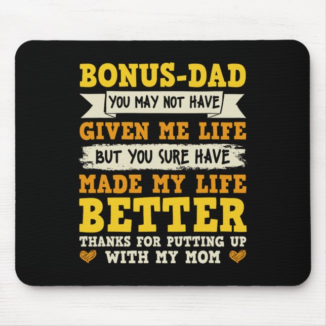 Mousepad Obrigados De pai Para Levantar A Minha Mãe (Frente)