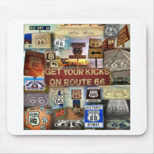 Mousepad Obtenha seus pontapés na rota 66