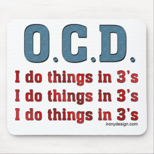 Mousepad OCD eu faço coisas em 3