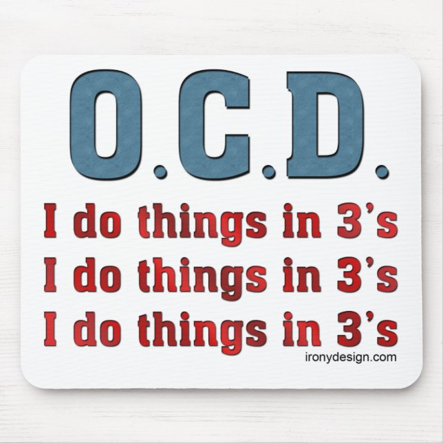 Mousepad OCD I faz coisas em 3 (Frente)