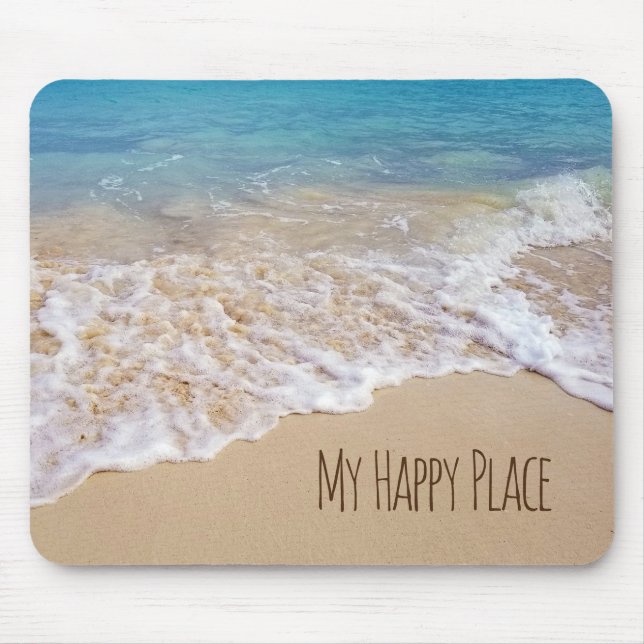 Mousepad Ocean Beach Happy Place (Frente)