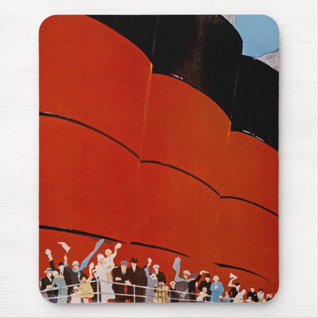 Mousepad Ocean Liner Bon Voyage (Frente)