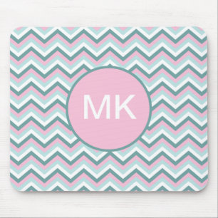 Mousepad Ocean Mist Chevron Patterno