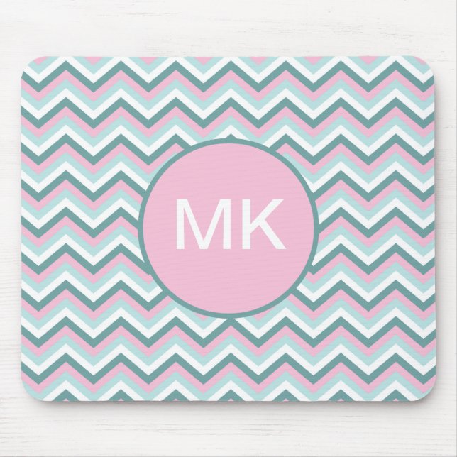 Mousepad Ocean Mist Chevron Patterno (Frente)