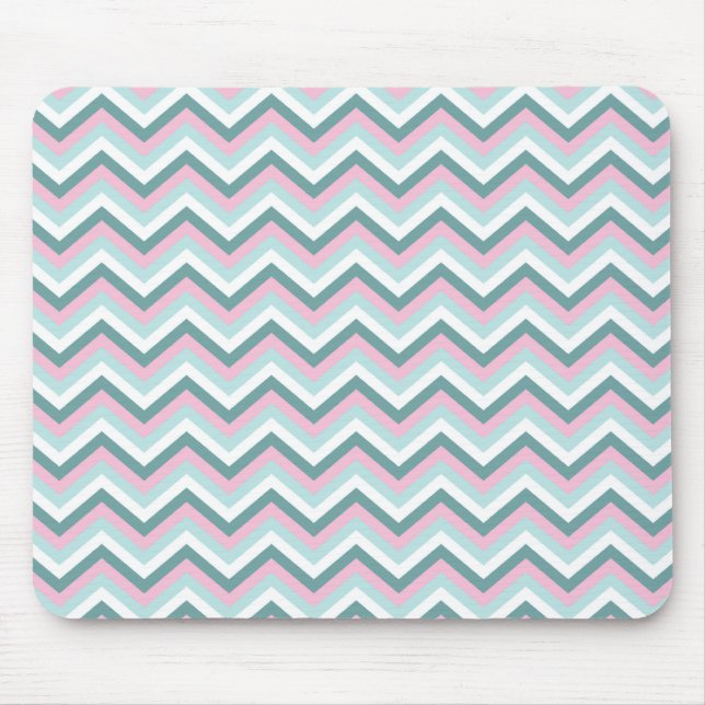 Mousepad Ocean Mist Chevron Patterno (Frente)