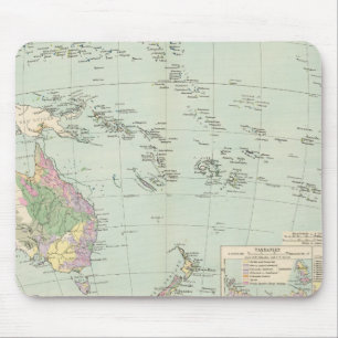 Mousepad Oceanien - Mapa Atlas da Oceania
