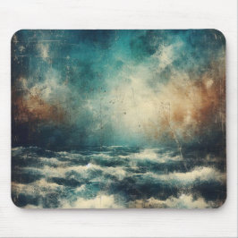 Mousepad Oceano Azul Tempestuoso Fotografia Antiga