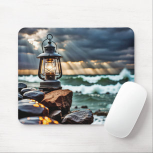 Mousepad Oceano Lanterna na Tempestade