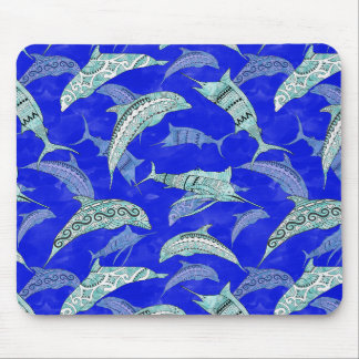 Mousepad Oceanos Azuis Marinhos Golfinhos Marlins