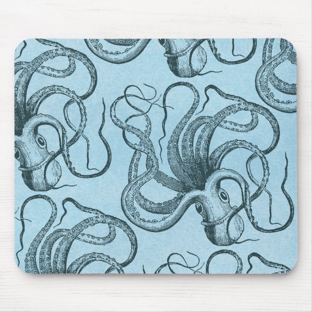 Mousepad Octopus azul (Frente)