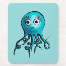 Octopus Azul-Cinto - Cartoon Sea Animal de Kawaii