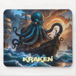 Mousepad Octopus De Lula Gigante Kraken Como Criatura De Mo
